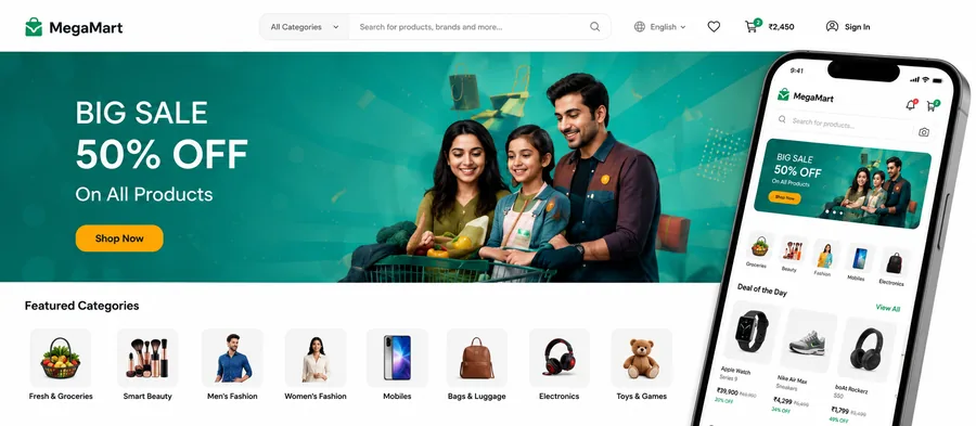 Multi Vendor eCommerce preview
